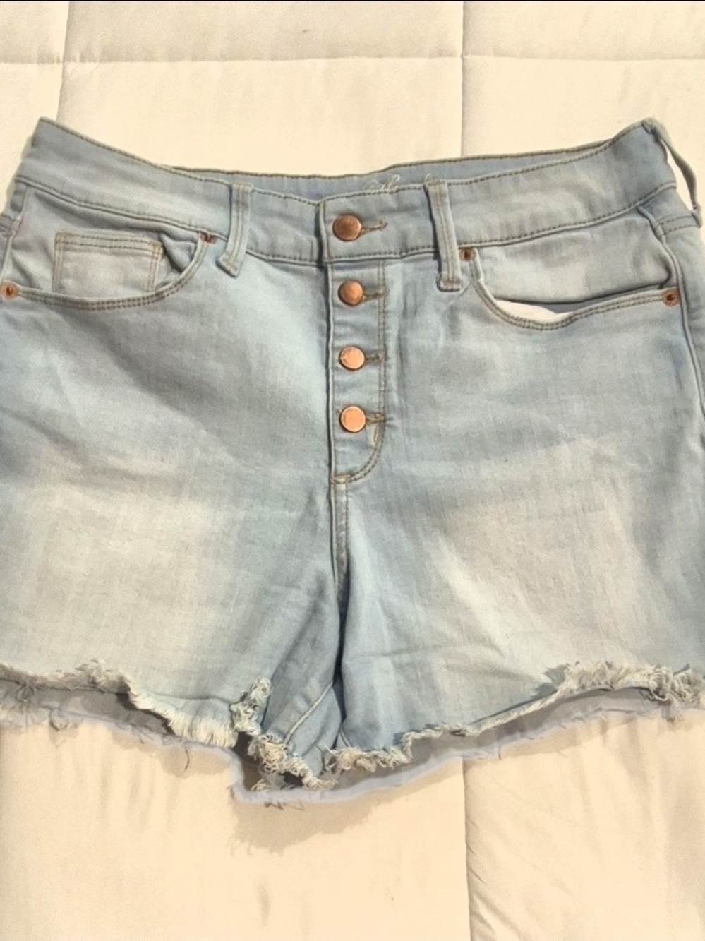 Universal Thread Light Blue Button-Front Denim Shorts
